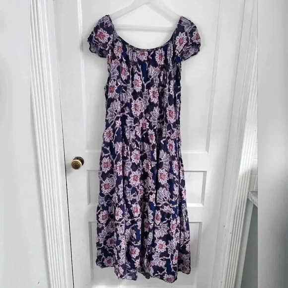Knox Rose Flutter long dress Short
Sleeve A-Line Navy Floral Boho Dress XXL - Picture 2 of 6
